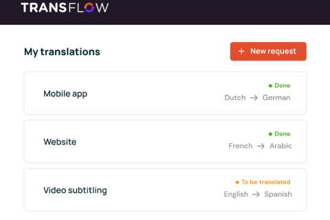 Manage your request anytime from the application | choose any translation services
